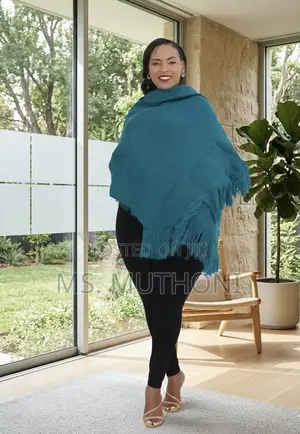 Fringe Detail Warm Ladies Shawl - Mustard Yellow
