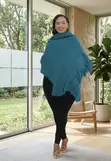 Fringe Detail Warm Ladies Shawl - Mustard Yellow - 1
