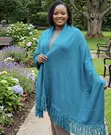 Fringe Detail Warm Ladies Shawl - Mustard Yellow - 3
