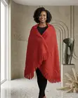 Fringe Detail Warm Ladies Shawl - Mustard Yellow - 5