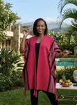 Ruana Shawl / Poncho ya Ruwaza ya Mara - 1