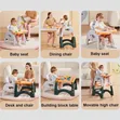 3-in-1 Convertible Baby High Chair with Wheels - 2