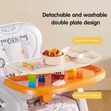 3-in-1 Convertible Baby High Chair with Wheels - 3