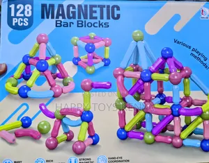 Seti ya Vipande 128 vya Magnetic Bar Blocks