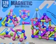 Seti ya Vipande 128 vya Magnetic Bar Blocks - 1
