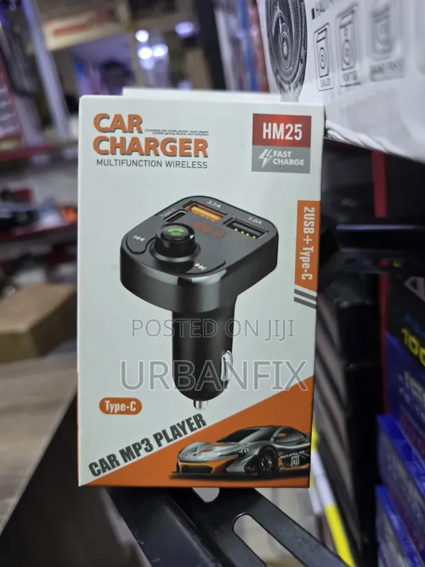 Wireless FM Radio & Bluetooth Car Modulator with Dual USB - 1
