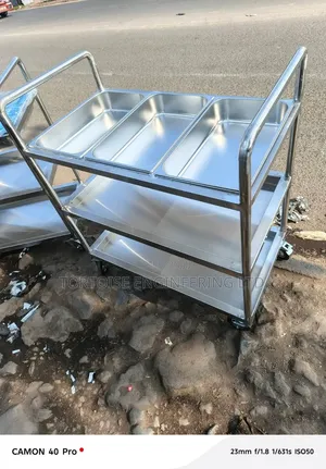 Stainless Steel Hospital Food Trolley (4ft)