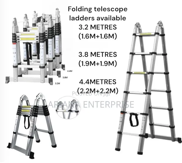2.8m + 2.8m Ladder ya Telescopic ya Pande Mbili - 1