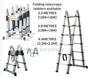 2.8m + 2.8m Ladder ya Telescopic ya Pande Mbili