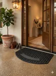 Heavy Duty Non-Slip Rubber Doormat - Black - 2
