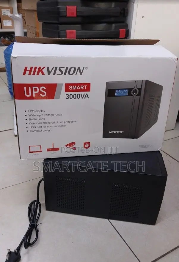 Hikvision Mpya 3KVA UPS 3000VA - Uwezo Mkubwa wa Hifadhi ya Nguvu - 1