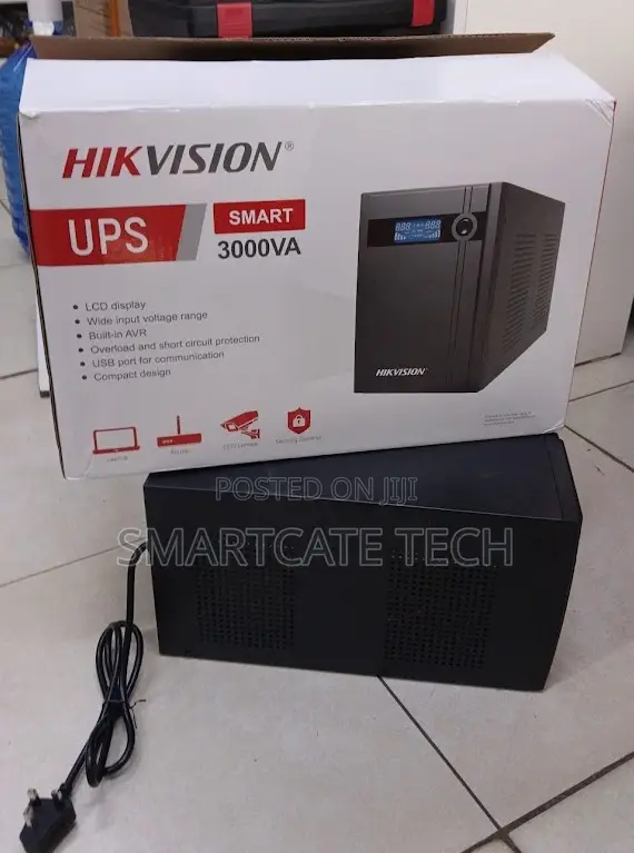 Hikvision 3000VA UPS - 1800W Hifadhi ya Nguvu - 1