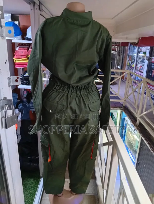 Jungle Green Cargo Overalls - 1