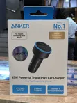 Anker 67W Chaja ya Gari yenye Porti Tatu (2 USB-C, 1 USB-A) - 1