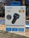 Anker 67W Chaja ya Gari yenye Porti Tatu (2 USB-C, 1 USB-A) - 2