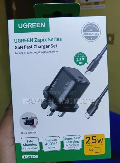 Ugreen 25W USB-C GaN Fast Charger Set UK X517 - 1