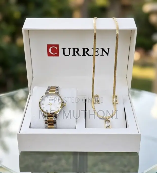 Curren Elegant Ladies Quartz Watch and Fashion Accessory Set - 1