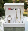 Curren Elegant Ladies Quartz Watch and Fashion Accessory Set - 1