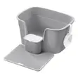 Extra Large Grey Cat Litter Box with High Sides & Scoop - 1