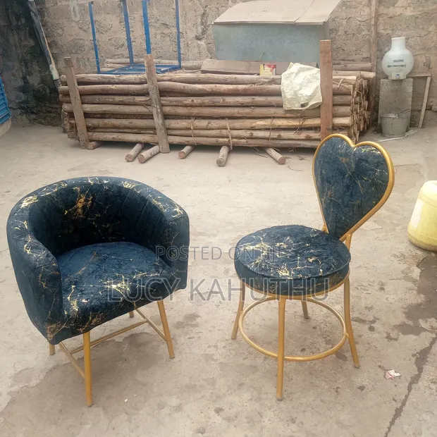 Black and Gold Stylish Chairs - 1