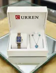 Curren Classic Ladies Watch, Necklace & Earrings Gift Set - 1