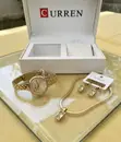 Curren Classic Ladies Watch, Necklace & Earrings Gift Set - 2