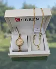 Curren Classic Ladies Watch, Necklace & Earrings Gift Set - 3