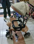 Brown Children's Tricycle with Parent Handle - 2