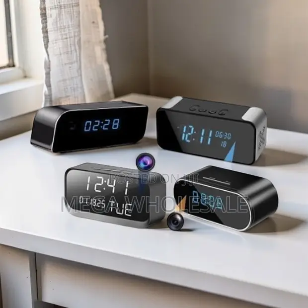 Full HD Motion Sensor WiFi Alarm Table Clock Hidden Camera - 1
