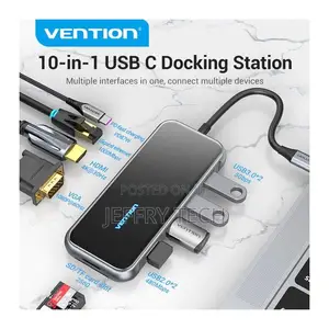 Vention 10-in-1 USB-C Docking Station (HDMI/VGA/USB 3.0)