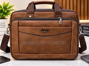 Leather Jeep Shoulder Laptop Bag