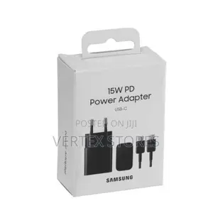 Samsung 15W Fast Charging Adapter - Halisi Nyeusi