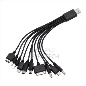 Universal 10-in-1 USB Multi-Plug Charger Cable