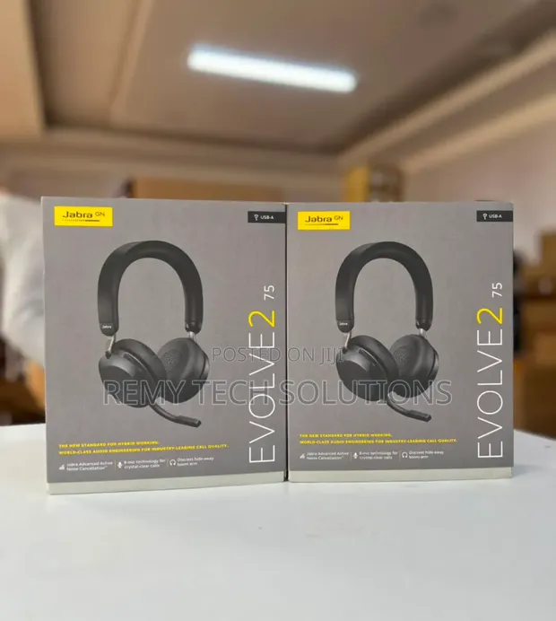 Jabra Evolve2 75 Headphones za Wireless - Nyeusi - 1