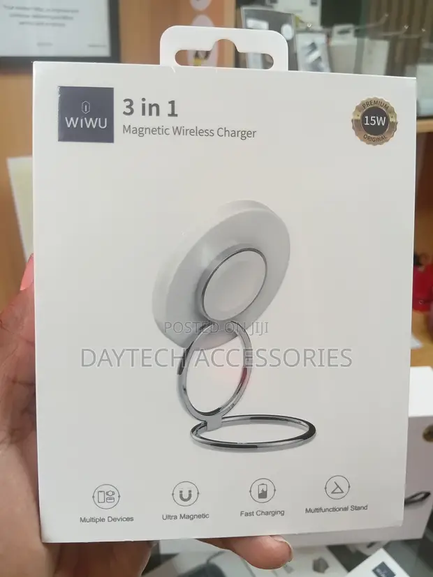 Wiwu 3-in-1 Magnetic Wireless Charger 15W - 1