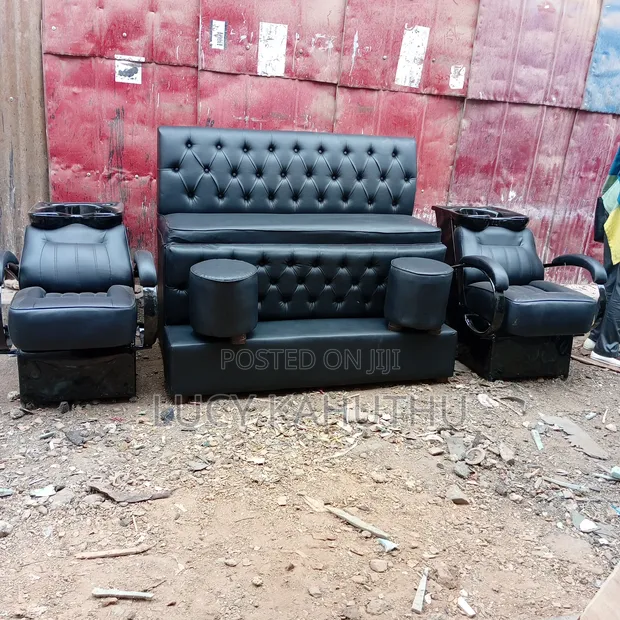 Black Barber Chairs (Set) - 1