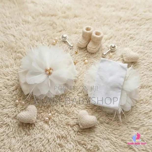 Baby Headband - White, 3-6 Months - 1