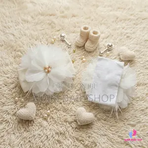 Baby Headband - White, 3-6 Months