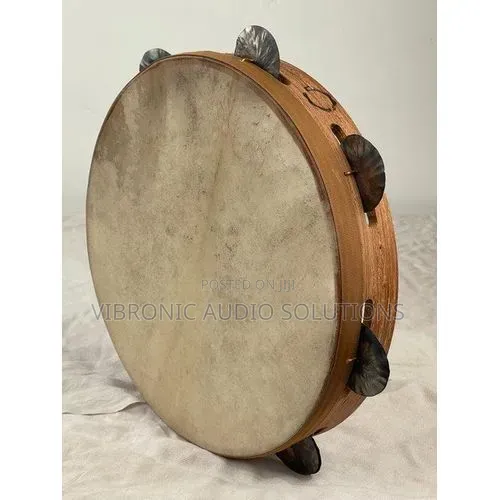 Tambourine Halisi Ya Kenya - Inchi 10, 12 Kengele - 1