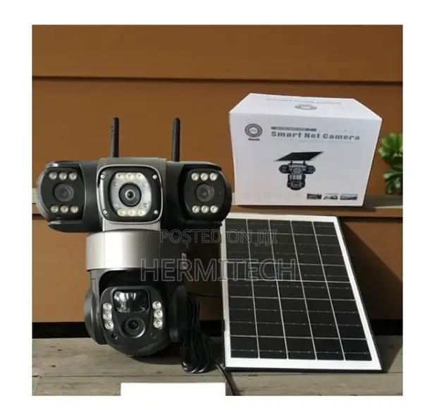 4G Solar CCTV Camera with Triple Lens and Night Vision - 1