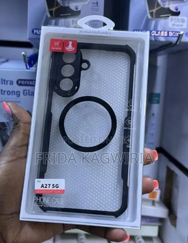 Xundd Cover Nyeusi ya Samsung Galaxy A27 5G (Ya Uwazi na Vipande Vyeusi) - 1