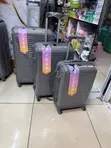 28" Full Set Rubber Suitcase - Dark Grey - 2