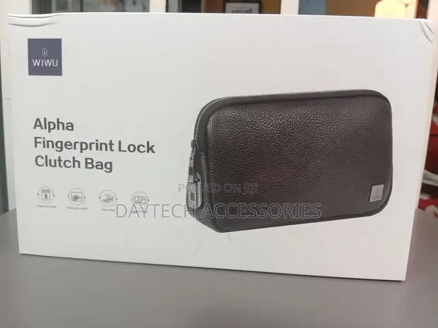 Wiwu Alpha Fingerprint Lock Clutch Travel Bag - 1