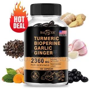 4-in-1 Turmeric Ginger 2360mg with Curcumin, Garlic & Black Pepper