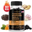 4-in-1 Turmeric Ginger 2360mg with Curcumin, Garlic & Black Pepper - 1