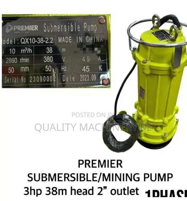 Premier 3HP Single Phase Submersible Pump - 1