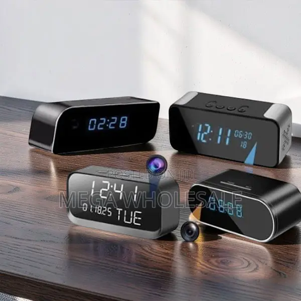 Full HD Indoor WiFi Alarm Clock Hidden Spy Camera - 1