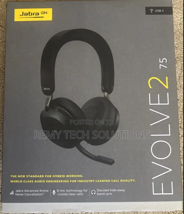 Jabra Evolve2 75 Wireless Stereo Headset - 1