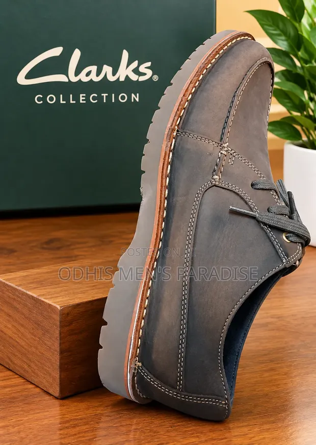 Used Clarks Brown Leather Shoes - 1