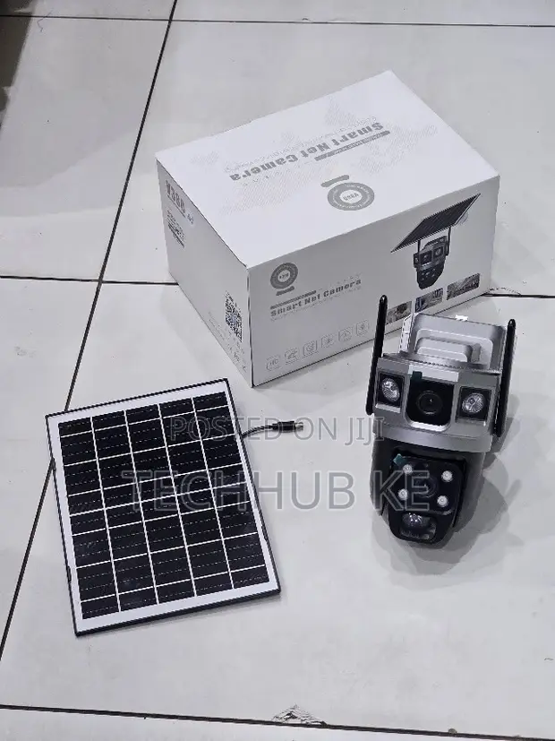 V380 Pro Dual Lens Solar 4G CCTV Camera - 1